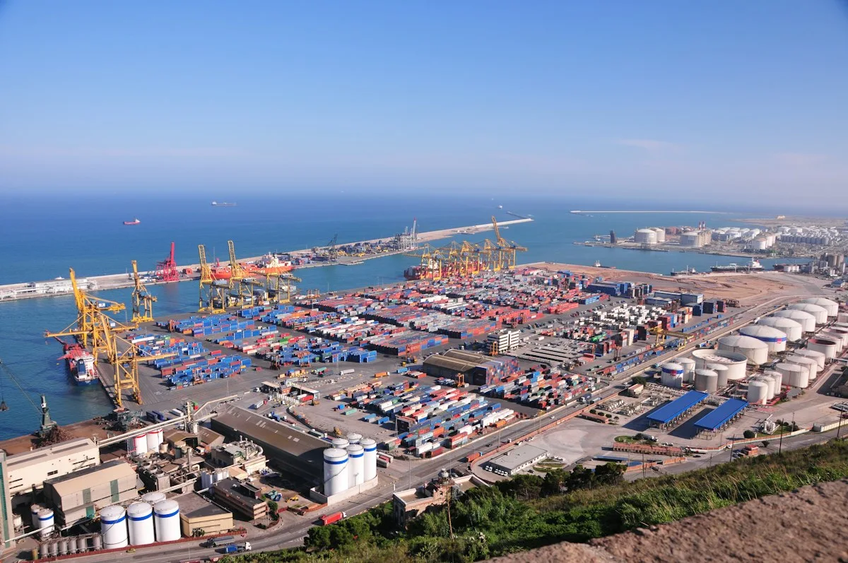 Container port and cross-border logistics activity